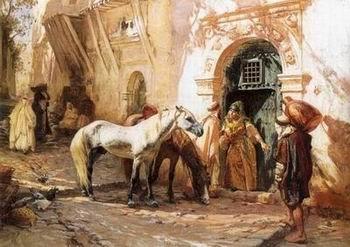 unknow artist Arab or Arabic people and life. Orientalism oil paintings  330 China oil painting art